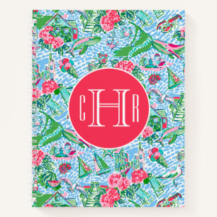 Carnet Nantucket Preppy Palm Beach Imprimer Monogramme