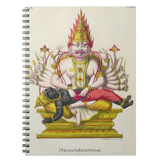 Carnet Narasimha, gravé par de Marlet (litho de couleur) (Devant)