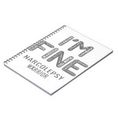 Carnet Narcolepsy Warrior - JE SUIS FIER (Côté gauche)