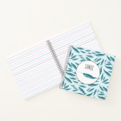 Carnet Narval à motif d'océan bleu (Intérieur)