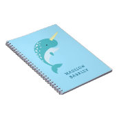 Carnet Narwal Enfant Baleine Mignon (Côté Droit)
