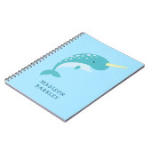 Carnet Narwal Enfant Cute Baleine (Côté gauche)