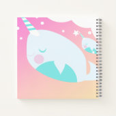 Carnet Narwhale Ombre Pastel Dessin arc-en-ciel (Dos)
