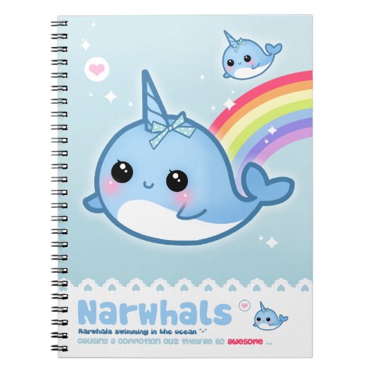 Carnet Narwhals de Kawaii (Devant)