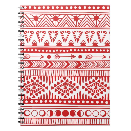 Carnet Native American : Red Ink Doodle. (Devant)