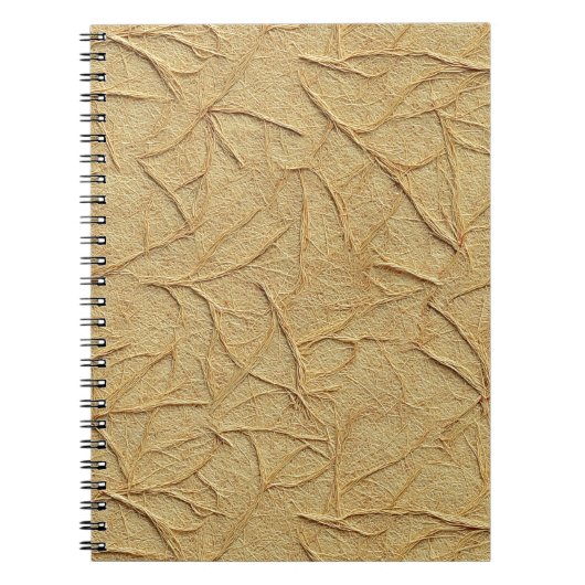 Carnet Natural Handmade Paper Texture in Warm Beige (Devant)