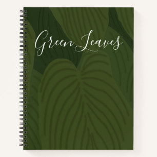Carnet Nature botanique Feuille verte personnalisée