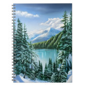 Carnet Nature Hiver Sky Mountain Lac Pine Trees (Devant)