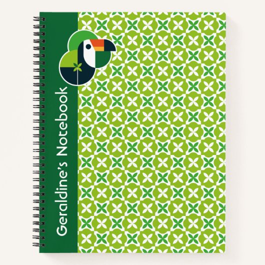 Carnet Nature Inspired Geometric Toucan for Bird Lovers (Devant)