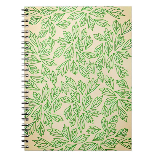 Carnet Nature-Inspired Leaf Pattern Notebook (Devant)