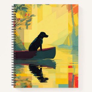 Carnet Nature Minimaliste Canot Labrador Noir