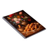 Carnet Nature morte de churros floraux | Monogramme (Côté Droit)