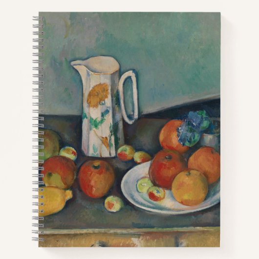 Carnet Nature morte, Pot à lait et fruits sur une table, (Devant)