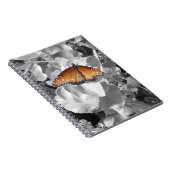 Carnet Nature Orange Monarque Papillon Photo Black White (Côté Droit)