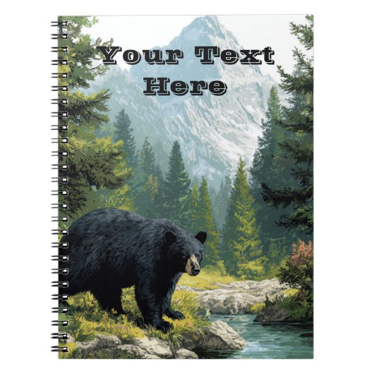 Carnet Nature Ours Noir (Devant)