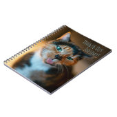Carnet Naughty Calico Cat Tongue Out (Côté gauche)