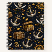Carnet Nautical Pirate Pattern Notebook (Devant)