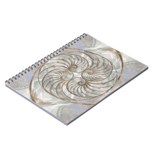 Carnet Nautilus Shell - Mère de Pearl et d'or (Côté gauche)