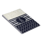 Carnet Nautique Marine & White Elegant Beach Mariage (Côté Droit)