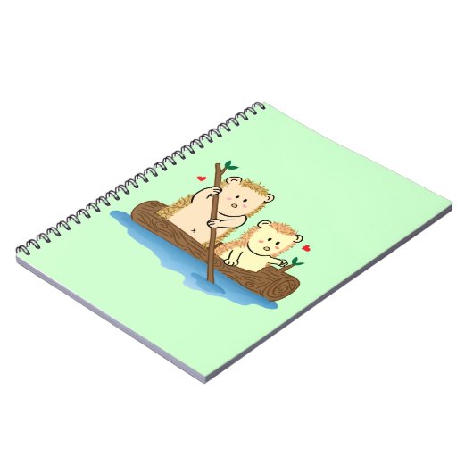 Carnet Navigation mignonne de couples de hérisson sur le (Côté gauche)