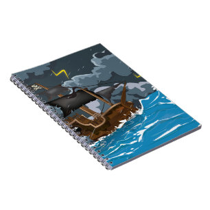 Carnet Navire Pirate dans la Tempête