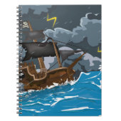Carnet Navire Pirate dans la Tempête (Devant)