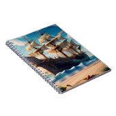 Carnet Navire pirate de plage tropicale (Côté Droit)