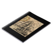 Carnet Navire Vintage Et Carte (Côté gauche)