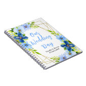 Carnet Navy and Baby Blue Floral Wedding Planner (Côté Droit)