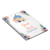 Carnet Navy Blue and Blush Floral Pumpkins Baby Shower (Côté Droit)