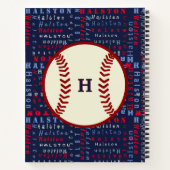 Carnet Navy Blue Monogram Nom Cadeaux Enfants garçons bas (Dos)