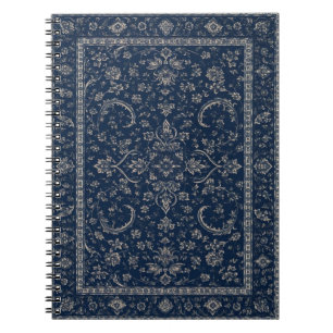 Carnet Navy Blue Persian Floral Rug