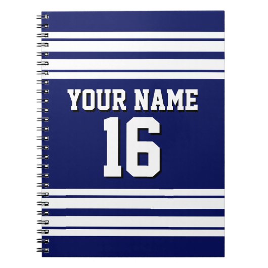 Carnet Navy Blue White Team (Devant)