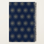 Carnet Navy | Golden Zinnia Flower Medallions (Verso)