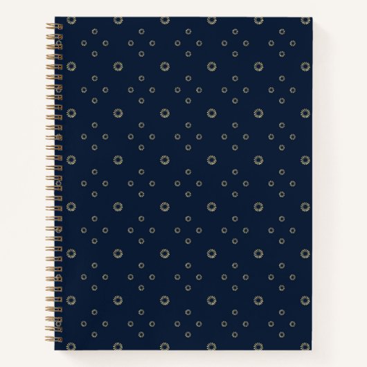 Carnet Navy | Golden Zinnia Sun (Devant)