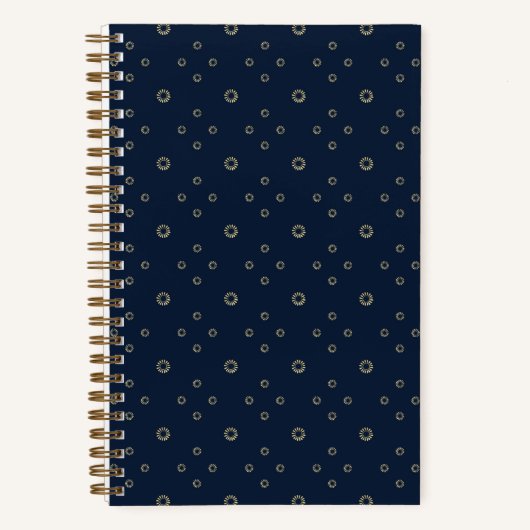 Carnet Navy | Golden Zinnia Sun (Recto)