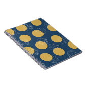 Carnet Navy moderne et pois dorés (Côté Droit)