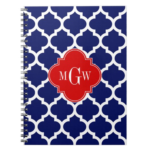 Carnet Navy White Moroccan (Devant)
