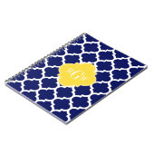 Carnet Navy Wht Moroccan #5 Pineapple 3 Initial Monogram (Côté gauche)