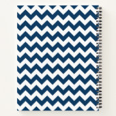 Carnet Navy Zigzag, Navy Chevron, Motif géométrique (Dos)