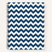 Carnet Navy Zigzag, Navy Chevron, Motif géométrique (Devant)