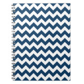 Carnet Navy Zigzag, Navy Chevron, Motif géométrique (Devant)