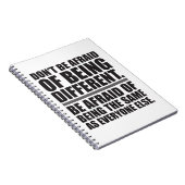 Carnet N'ayez pas peur d'être différent - Motivationnel (Côté Droit)