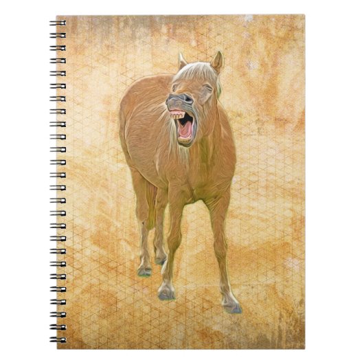 Carnet Ne cesse de rire ! Drôle peinture de cheval (Devant)