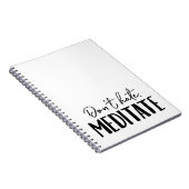 Carnet Ne détestez pas la typographie de Méditée (Côté Droit)