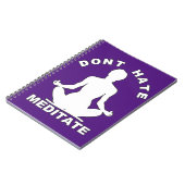 Carnet Ne détestez pas méditent blanc (Côté gauche)