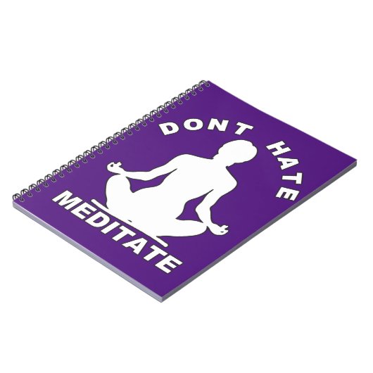 Carnet Ne détestez pas méditent blanc (Côté gauche)