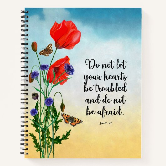 Carnet Ne laissez pas votre coeur troublé (Devant)