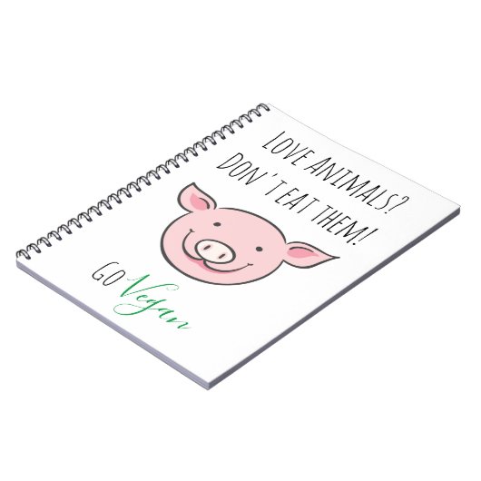 Carnet Ne les mangez pas Vegan avec des animaux de ferme (Côté gauche)