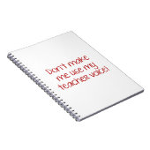 Carnet Ne m’oblige pas à utiliser ma voix d’enseignant! (Côté Droit)